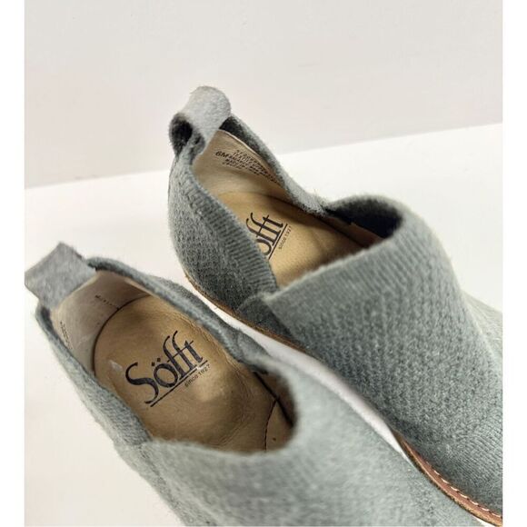 Sofft Knit Booties Size 6 Arvada Textile Upper Leather Sock Block Heel NEW - Picture 7 of 11